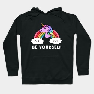 Be Yourself Unicorn Rainbow Hoodie